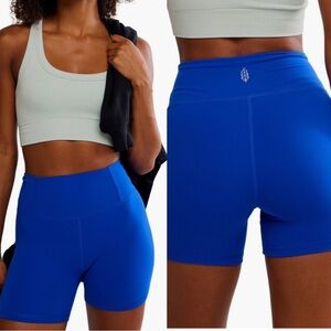 NWT FREE PEOPLE FP movement never better blue electric shock M shorts